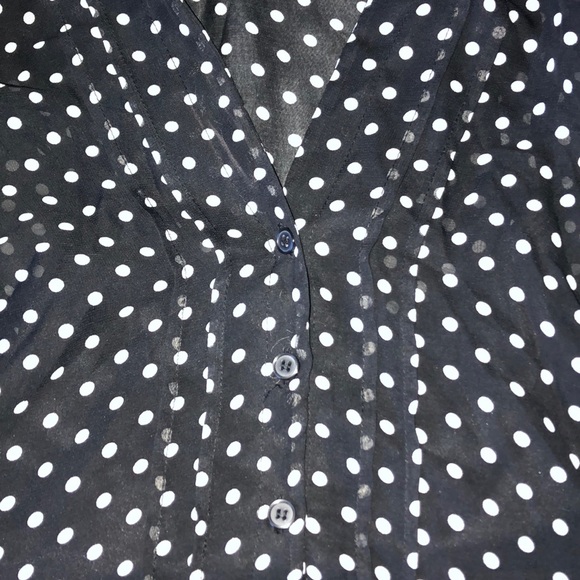 polka dot dress with collar and buttons - Picture 2 of 4